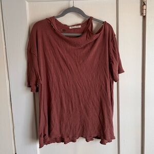 free people destructed tee
